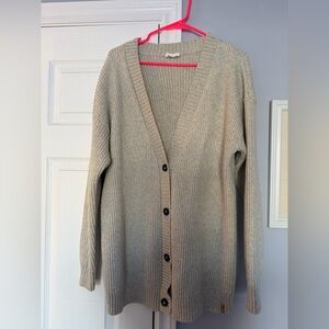 tentree Women's Light beige Cardigan Sweater